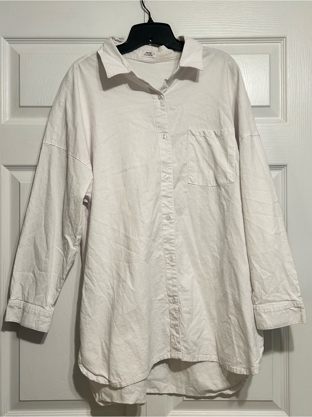 Ardene Oversized Button-Up Shirt in White